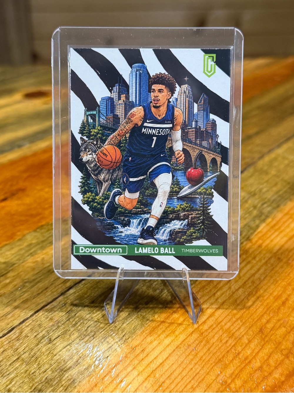 Lamelo Ball Minnesota Timberwolves Custom Downtown Basketball Card